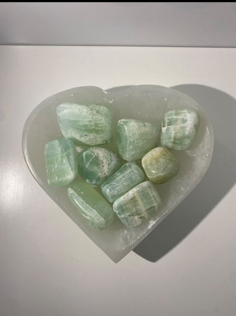 Green Calcite Tumbles