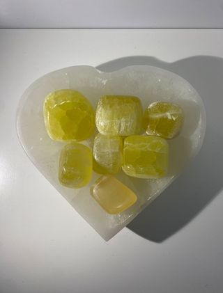 Yellow Calcite Tumbles